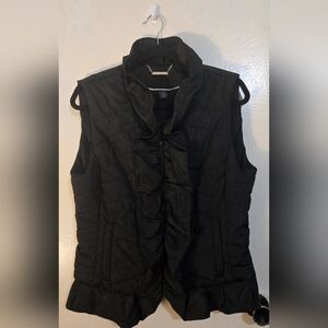 White House Black Market Black Quilted Vest